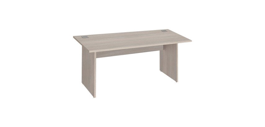 Bureau droit Essens Bois L 160 cm plateau et pied plein - voile de fond droit