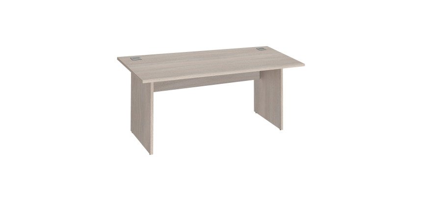 Bureau droit Excellens Bois L 160 cm plateau et pied plein -voile de fond droit