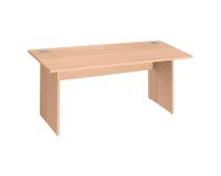 Bureau droit Excellens Bois L 160 cm plateau et pied plein -voile de fond droit