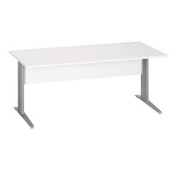 Mesa recta patas metal en "L" Excellens con panel de fondo recto