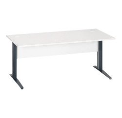 Mesa recta patas metal en "L" Excellens con panel de fondo recto