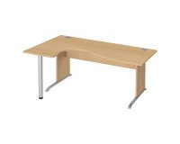 Kompaktes Büro Excellens Holz L 180 cm linker Rückkehr Holzplatte - rechte Sichtblende