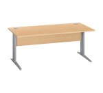 Mesa recta patas metal en "L" Excellens con panel de fondo recto