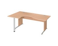 Kompaktes Büro Excellens Holz L 180 cm linker Rückkehr Holzplatte - rechte Sichtblende