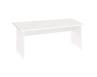 Bureau droit Excellens Bois L 180 cm plateau et pied plein -voile de fond droit