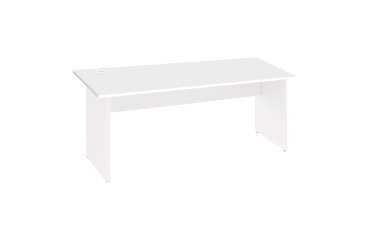 Schreibtisch Excellens Holz B 180 cm Tischplatte und Bein vollständig - rechte Rückwand