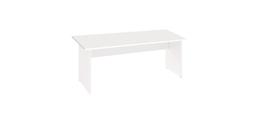 Bureau droit piètement plein bois Excellens - voile de fond droit