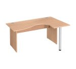 Compact desk Excellens Wood L 160 cm right return full panel top - straight modesty panel
