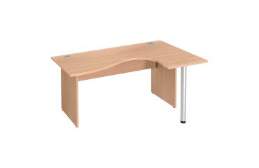 Kompakter Schreibtisch Excellens Holz L 160 cm Rückkehr rechts Volllangträgerplatte - gerade Blende