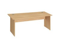 Schreibtisch Excellens Holz B 180 cm Tischplatte und Bein vollständig - rechte Rückwand