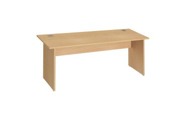 Mesa recta patas rectas Excellens con panel de fondo recto