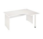 Kompakter Schreibtisch Excellens Holz L 160 cm Rückkehr rechts Volllangträgerplatte - gerade Blende