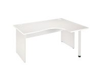 Kompakter Schreibtisch Excellens Holz L 160 cm Rückkehr rechts Volllangträgerplatte - gerade Blende