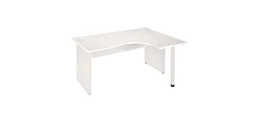 Kompakter Schreibtisch Excellens Holz L 160 cm Rückkehr rechts Volllangträgerplatte - gerade Blende