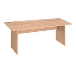 Bureau droit piètement plein bois Excellens - voile de fond droit