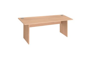 Bureau droit piètement plein bois Excellens - voile de fond droit
