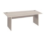 Straight desk Excellens Wood L 180 cm, full top and foot - straight back panel