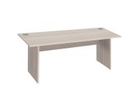 Bureau droit Excellens Bois L 180 cm plateau et pied plein -voile de fond droit