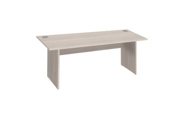 Mesa recta patas rectas Excellens con panel de fondo recto