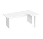 Mesa compacta patas madera recta Excellens con panel de fondo recto