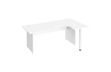 Compact Desk Excellens Wood L 180 cm right return full panel top - straight modesty panel