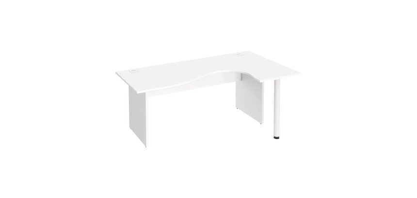 Mesa compacta patas madera recta Excellens con panel de fondo recto