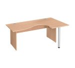 Bureau compact piètement plein bois Excellens - voile de fond droit