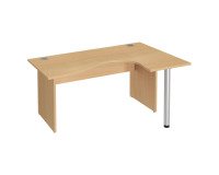 Compact desk Excellens Wood L 160 cm right return beech top solid beech leg - right back panel