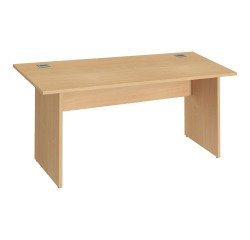 Rechte werkpost Excellens Hout L 160 cm bovenblad en vol onderstel - rechte beenafscherming
