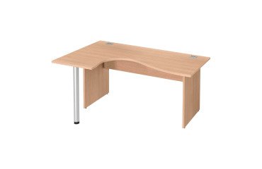 Kompaktes Büro Excellens Holz L 160 cm Rückkehr links Platte voller Fuß - gerade Sichtblende