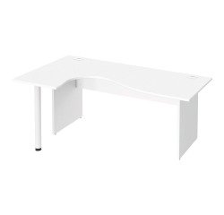 Mesa compacta patas madera recta Excellens con panel de fondo recto