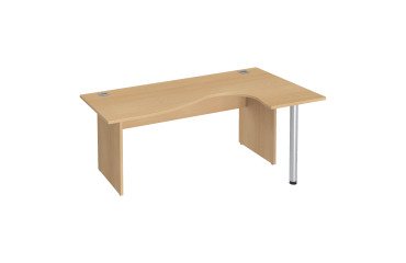 Bureau compact piètement plein bois Excellens - voile de fond droit