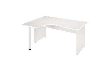Compact bureau met volle houten zijkanten Excellens - rechte achterwand