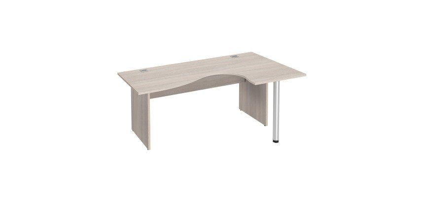 Compact bureau met volle houten zijkanten Excellens - rechte achterwand