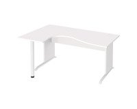 Bureau compact Excellens Bois L 160 cm retour gauche plateau pied bois L  - voile de fond droit