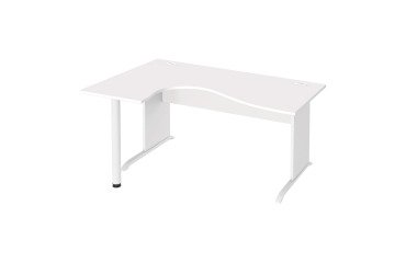 Kompaktes Büro Excellens Holz L 160 cm linker Aufsatzplatte Holzfuß L - rechte Rückwand