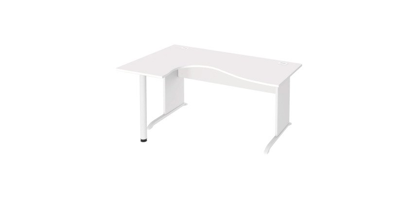 Bureau compact Excellens Bois L 160 cm retour gauche plateau pied bois L  - voile de fond droit