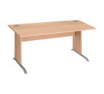 Excellens Straight Desk Wood L 160 cm Wooden Leg Top - Straight Modesty Panel