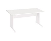 Bureau droit Excellens Bois L 160 cm plateau pied bois L - voile de fond droit