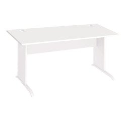 Rechte werkpost Excellens Hout L 160 cm bovenblad en L-vormig houten onderstel - rechte beenafscherming