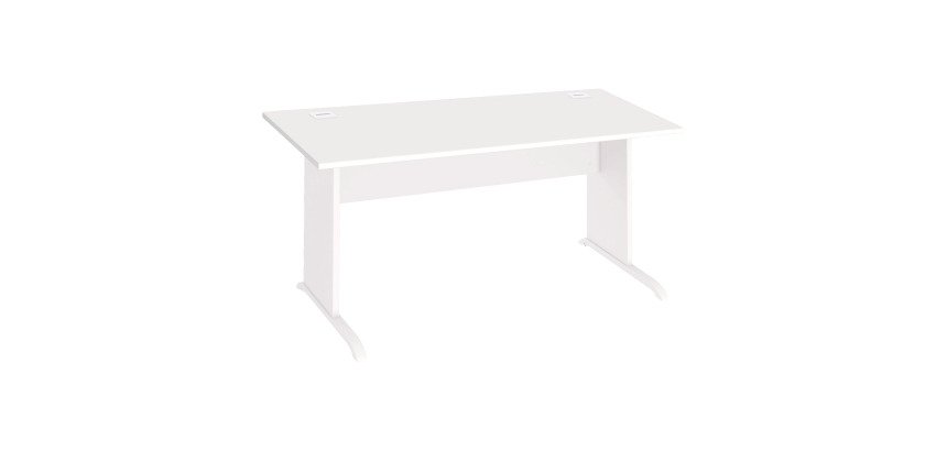 Excellens Straight Desk Wood L 160 cm Wooden Leg Top - Straight Modesty Panel