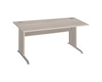 Excellens Straight Desk Wood L 160 cm Wooden Leg Top - Straight Modesty Panel