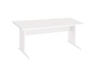 Bureau droit Excellens Bois L 180 cm plateau pied bois L - voile de fond droit