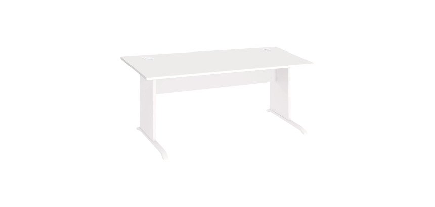 Bureau droit piètement bois L Excellens  - voile de fond droit