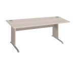 Straight Desk Excellens Wood L 180 cm wooden leg top L - straight modesty panel