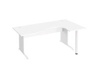 Bureau compact Excellens Bois L 180 cm retour droite plateau pied bois L - voile de fond droit