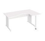 Mesa compacta patas madera en "L" Excellens con panel de fondo recto