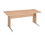 Straight Desk Excellens Wood L 180 cm wooden leg top L - straight modesty panel