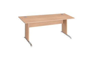 Recht bureau met houten onderstel L Excellens - rechte achterwand