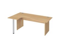 Compact bureau met volle houten zijkanten Excellens - rechte achterwand